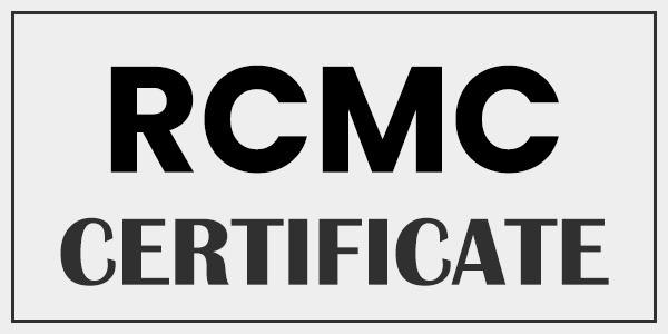 RCMC Certificate